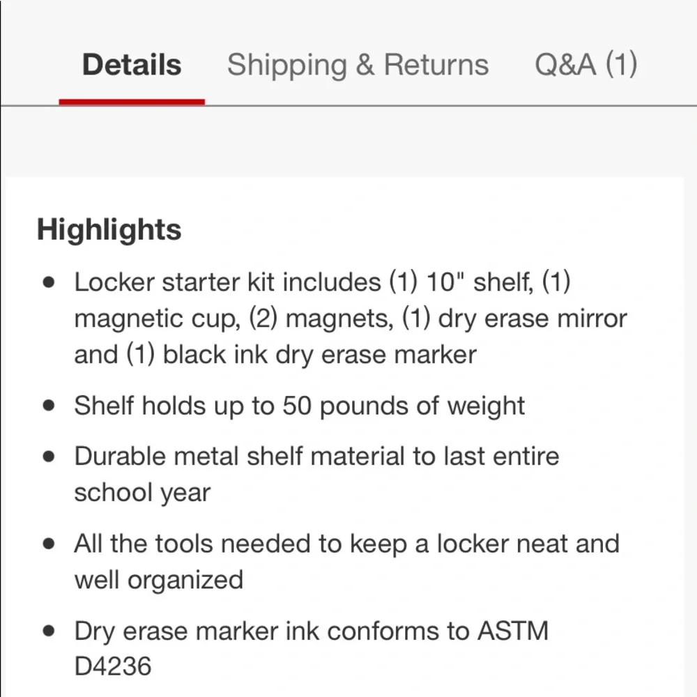 Locker Kit by U Brands-Color Grey